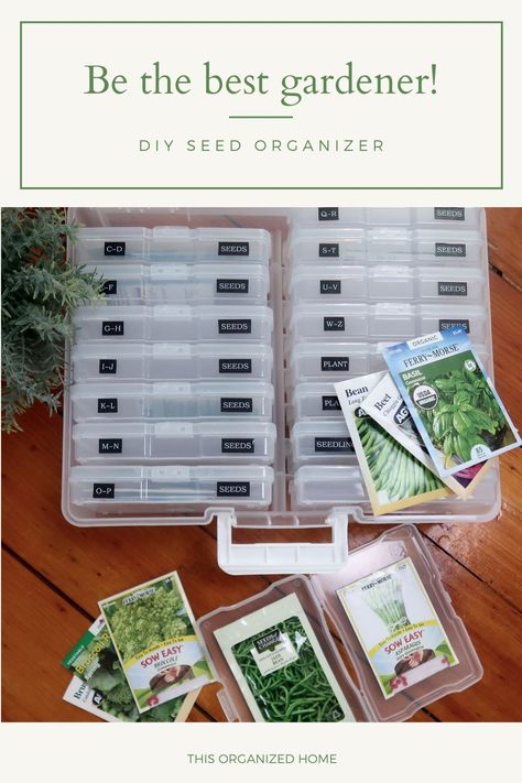 Garden Seed Organizer, Seed Organization Ideas, Seed Organization, Organize Seeds, Seed Organizer, How To Store Seeds, Empty Medicine Bottles, Garden Seeds Packets, Seed Storage