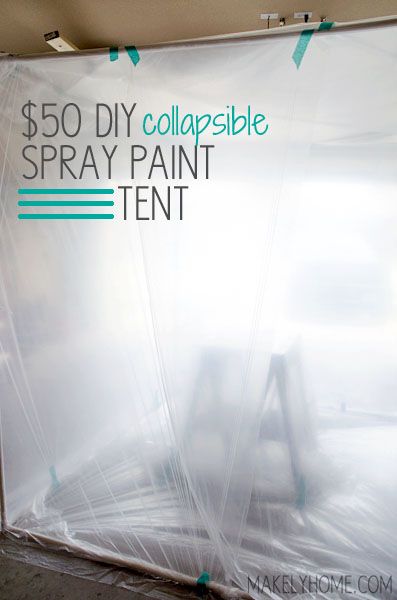 $50 DIY Collapsible Spray Paint Tent via MakelyHome.com - the way to do this if I can't find a good buy on one of those portable greenhouses at the end of the season. Diy Paint Booth, Crafting Hacks, Bow Tying, Booth Diy, Spray Paint Booth, Tent Ideas, Spray Paint Furniture, Diy Spray Paint, Diy Hack