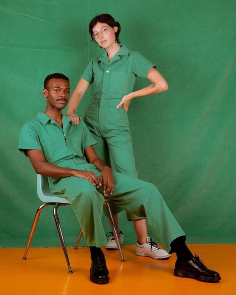 BIG BUD PRESS on Instagram: “Your favorite cult leaders 🌞 Short Sleeve jumpsuits launch tomorrowwwww 🐥 9amPST online!!! We’ll have *some* in-store tomorrow but your…” Big Bud Press Jumpsuit, Big Bud Press, Short Sleeve Jumpsuit, Vintage Workwear, Short Sleeve Jumpsuits, Jumpsuit With Sleeves, Seafoam Green, Sea Foam, Cotton Twill