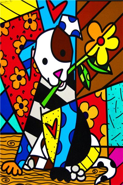 Romero Britto Art, Britto Art, Art Web, Paris Art, Art Pop, Arte Animal, Art Plastique, Graffiti Art, Dog Art