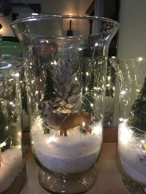 50+ Stunning Christmas Table Decorations Ideas to Bring Festive Cheer - HubPages Christmas Vases, Christmas Centerpieces Diy, Easy Christmas Decorations, Christmas Lanterns, Noel Christmas, Glass Vases, Christmas Centerpieces, Christmas Table Decorations, Christmas Deco