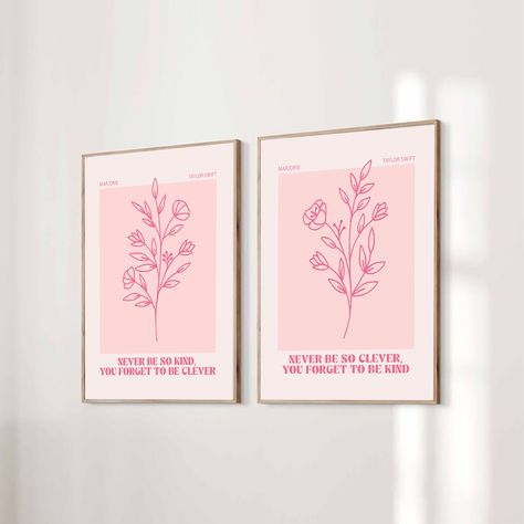 Subtle Taylor Swift Wall Art, Subtle Taylor Swift Decor, Taylor Swift Nursery, Marjorie Lyrics, Aesthetic College Apartment, Y2k Wall Art, Subtle Aesthetic, Taylor Poster, Wall Art Y2k