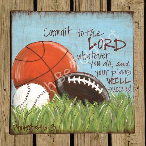 Sports Painting, Bible School Crafts, Truth Be Told, Sport Craft, Vbs Crafts, Sports Room, Vacation Bible School, Childrens Church, Bible School