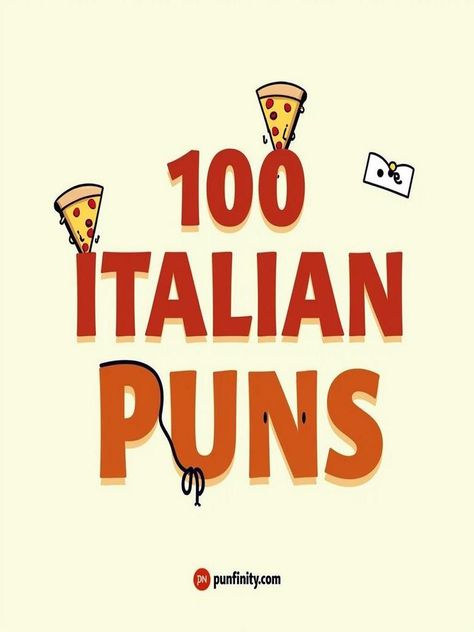 italian puns Italian Puns, Pasta Jokes, Slogans For Student Council, Pasta Puns, Pizza Jokes, Italian Jokes, Italian Humor, Spaghetti Western, Laugh Out Loud