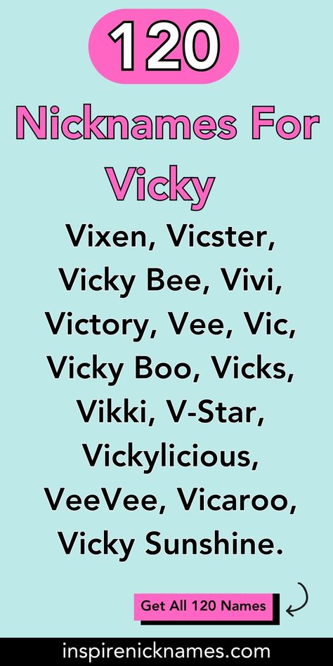 Discover charming and fun nicknames for Vicky! Whether it's for a friend, family member, or yourself, find the perfect moniker. From Vixen to Vicky Sunshine, explore our creative list! Perfect for personalizing gifts, cards, or just for fun. Read our blog for more inspiration! Funny Nicknames, Female Pose, Personal Connection, Her Personality, Female Pose Reference, Gifts Cards, Just For Fun, Pose Reference, Victorious