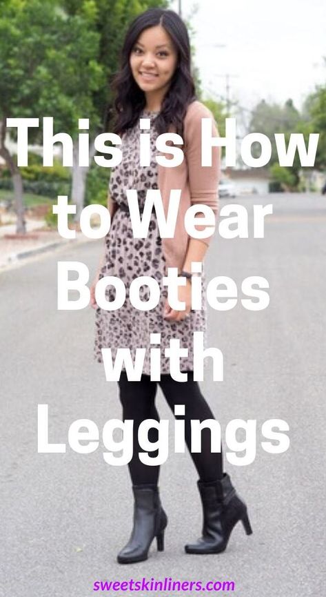 Pairing booties with legging pants is always fashionable and the great thing is that there is no style limitation. Discover how to wear booties with leggings. Leggings With Heels Outfit, Stretch Ankle-length Leggings For Night Out, Shapewear Tights With High-cut Leg And Shaping Fit, Stretch High-cut Leggings For Night Out, High-cut Leg Stretch Leggings For Night Out, Leggings With Booties Outfit, Best Boots 2022 Leggings, Style Leggins, Low Boots Outfit