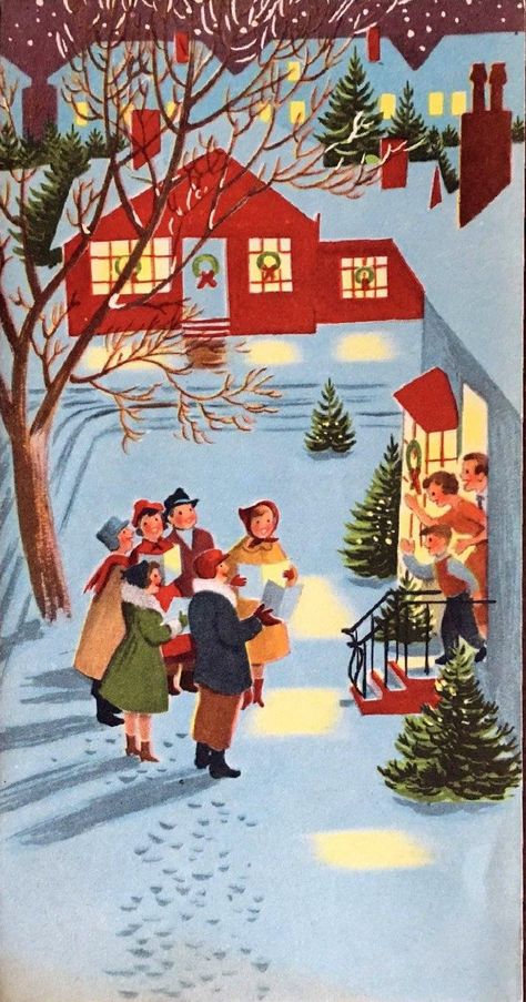 How To Draw People, Draw People, Vintage Christmas Images, People Walking, Old Fashioned Christmas, Christmas Past, Christmas Scenes, Vintage Christmas Cards, Christmas Mood