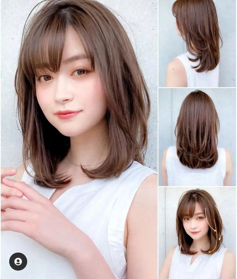 Medium layered haircut | Gallery posted by lucsy fajar | Lemon8 Medium Haircut, Medium Layered Haircuts, How To Cut Bangs, Medium Layered, Oval Face Hairstyles, Tousled Waves, Shot Hair Styles, Effortless Hairstyles, Layered Haircut