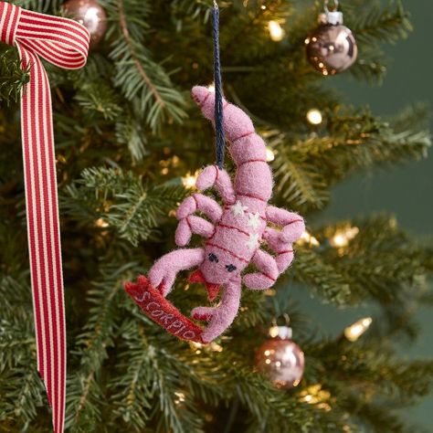 Felt Zodiac Animal Ornaments | West Elm Animal Ornaments, West Elm Kids, Pb Kids, Mark And Graham, Hand Felted, Animal Ornament, Key Details, West Elm, Scorpion