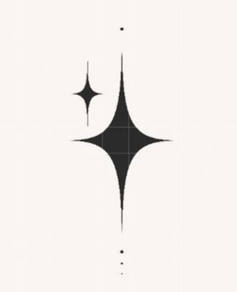 Sigil Star Tattoo, Star Flare Tattoo, Four Point Star Tattoo, 5 Pointed Star Tattoo, 4 Point Star Tattoo, Four Point Star, 5 Point Star Tattoo Design, Solid Black Star Tattoo, 4 Pointed Star Tattoo