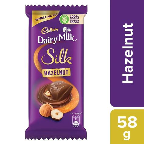 Buy Cadbury Dairy Milk Silk Chocolate Bar - Hazelnut Online at Best Price of Rs 77.60 - bigbasket Dairy Milk Silk, Silk Chocolate, Snack Brands, Hazelnut Chocolate, Grocery Supermarket, Dairy Milk Chocolate, Cadbury Dairy Milk, India Food, Dairy Milk