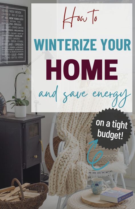 Keeping house warm in winter tips. This post has a useful checklist for home maintenance in winter. Winterize your home with these DIY tips. Home Winterization, Winterize House, Winterizing Your Home, Winterize Your Home, Winter Checklist, House Checklist, Winter Tips, Winter Hacks, Things To Do At Home