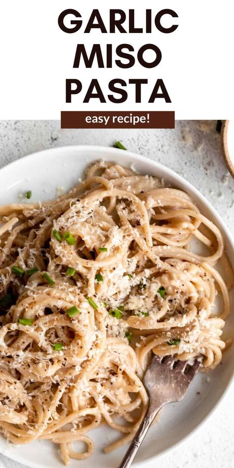 Miso Paste Recipes, Miso Pasta, Grilled Chicken Pasta, Quick Vegetarian Dinner, Miso Recipe, Lemon Chicken Pasta, Dairy Free Pasta, Gluten Free Spaghetti, Creamy Recipes