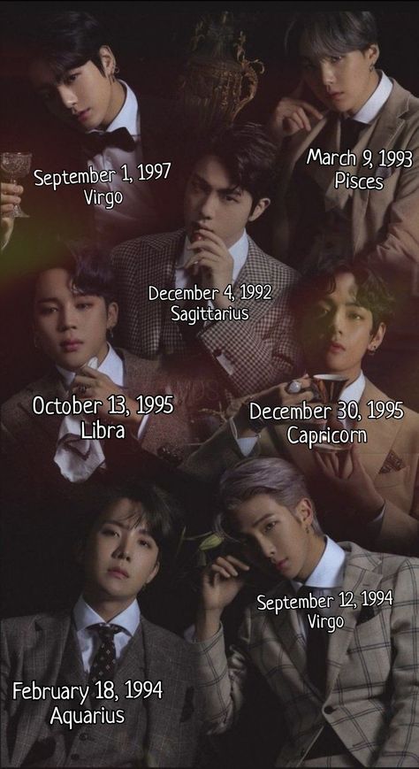 12 September Birthday, Kim Namjoon Birthday, Kim Taehyung Birthday, Bts Zodiac Signs, Park Jimin Birthday, Min Yoongi Birthday, Yoongi Birthday, Namjoon Birthday, Taehyung Birthday