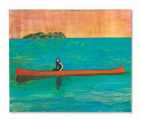 Motion Painting, Island Painting, Colour Fields, Peter Doig, Vector Portrait Illustration, St Louis Art, Alberto Giacometti, Scottish Artists, Boat Painting