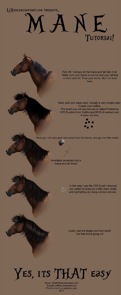 Horse Art Tutorial, Horse Shading, Horse Tutorial, How To Draw Horse Hair, Horse Drawing Tips, Horse Shading Tutorial, Horse Mane Drawing, Horse Digital Art Tutorial, How To Draw A Horse