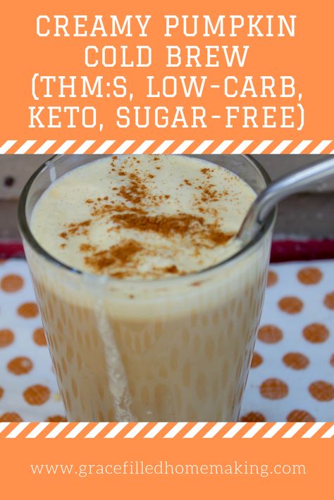 Creamy Pumpkin Cold Brew (THM:S, Low-Carb, Sugar-Free, Keto) Keto Cold Foam, Healthy Pumpkin Cold Foam, Keto Pumpkin Cold Foam, Low Carb Pumpkin Cold Foam, Trim Healthy Mama Fall Recipes, Healthy Pumpkin Cream Cold Foam, Low Calorie Pumpkin Cold Foam, Keto Pumpkin Cream Cold Foam, Keto Pumpkin Spice Creamer Recipe