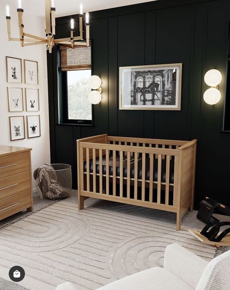 Classy Nursery, Dark Nursery, Cozy Baby Room, Baby Nursery Inspiration, Love Mama, Baby News, Nursery Room Design, Baby Room Inspiration, Baby Boy Room Nursery