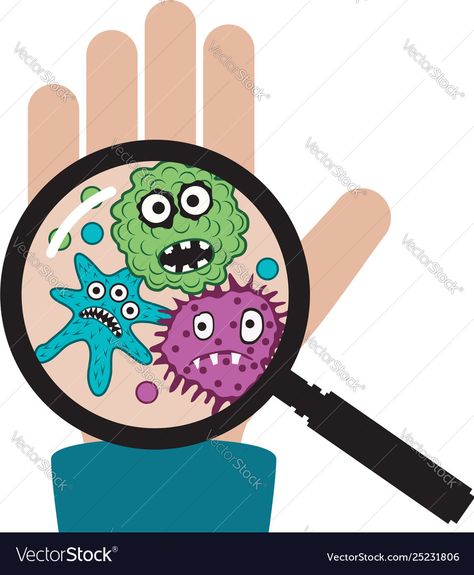 Germs Drawing, Bacteria Drawing, Hand Hygiene Posters, Drawing Topics, Food For Eyes, Fruit Cartoon, Hygiene Care, Hand Hygiene, Handprint Crafts