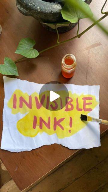 Muddly Puddly Laboratory | Avvy 👋🏾 on Instagram: "We love this invisible ink recipe because it uses just 3 household ingredients, the results are instant and striking, it’s our favourite combination of nature/science/art/magic, and it’s child friendly (non toxic, no heat required).

Method:

To make the golden reveal potion, mix turmeric powder into some hand sanitiser or rubbing alcohol (around 1/4 tsp is plenty in around 2 tablespoons of the sanitiser). Note: please keep in mind that turmeric can leave stains and protect all surfaces accordingly.

To make the invisible ink, mix around 1 tbsp bicarbonate or baking soda in 1/2 cup water. Write or draw your message on paper using the invisible ink and a paintbrush/fingers/cotton bud etc. Important: allow it to dry completely, minimum 15 m How To Make Invisible Ink, Invisible Ink Science Experiment, Invisible Ink For Kids, Magic Drawing, Water Paper, Nature Science, Grandparenting, Invisible Ink, Art Magic