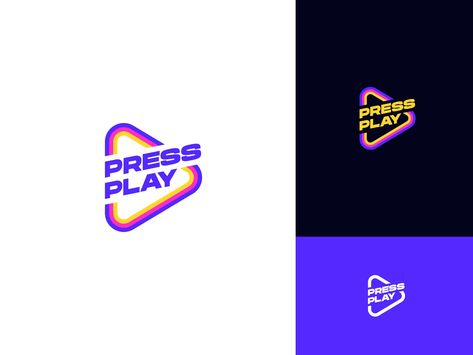 Play Logo Design Creative, Tv Icon Logo, Streaming Logo Design, Tv Logo Design, Play Logo Design, Entertainment Branding, Community Logo Design, Logo Play, Play Logo