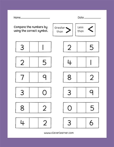 Counting Worksheets For Kindergarten, Kindergarten Math Worksheets Free, Less Than, Homeschooling Preschool, Activity Worksheet, Worksheets Kindergarten, Comparing Numbers, Preschool Math Worksheets, Numbers Kindergarten