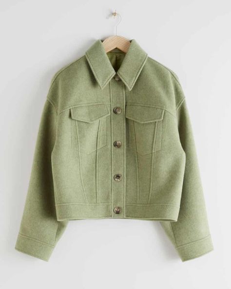 The Edit… The best spring jackets for women | Fashion | The Guardian Spring Jackets For Women, Trouser Outfits, Cropped Pullover, Wool Blend Jacket, Spring Jackets, Fashion Story, Green Jacket, Wool Jacket, Lightweight Jacket