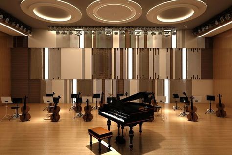 Luxury School Building, Modern Music Room, Classroom Interior, School Building Design, School Hallways, Public Space Design, Music Studio Room, School Interior, Astuces Diy