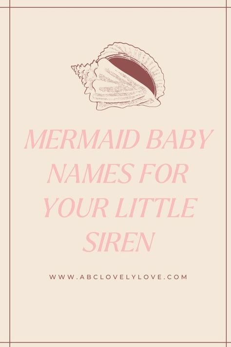 From the haunting melody of Lorelei to the captivating charm of Naida, these names will cast a spell on your heart. Delve into the blog post to find the perfect name for your little sea enchantress. Discover the perfect name for your little water sprite. www.abclovelylove.com Mermaid Life Aesthetic, Sea Names Girl, Coastal Baby Names, Mermaid Names Ideas, Siren Names Ideas, Mermaid Aesthetic Sirens, Rare Names With Meaning, Sea Names, Names Ocean