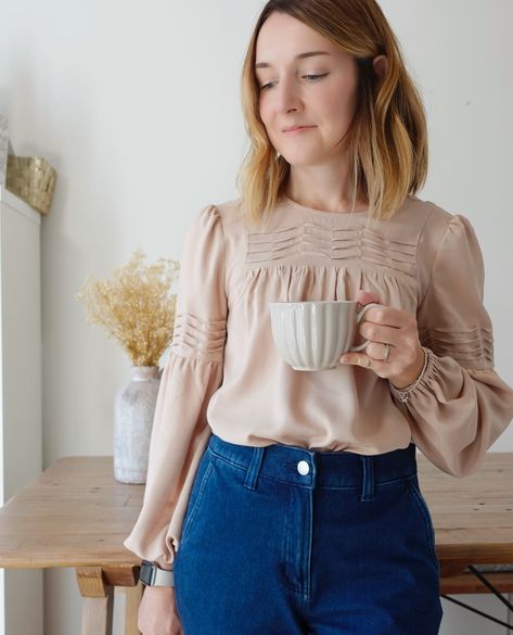 The pintucks of the @tillybuttons Marnie blouse caught our eyes when the pattern was first release but we think we love it even more after seeing this beautifully on-point version by @secret_life_of_a_seamstress ⁠ #Minerva #MinervaMakes #MinervaMakers #MinervaCommunity #MinervaSewingCommunity #SewCreative #SewingBlogger #SewingLove #Sewing #SewCrafty #SewingForever #HandmadeFashion #HomeSewing #SewYourWardrobe #Dressmaker #SewingMarnie Paper Sewing, Tilly And The Buttons, Dress Making Patterns, Paper Sewing Patterns, Secret Life, Handmade Fashion, Pin Tucks, Blouse Dress, Dressmaking