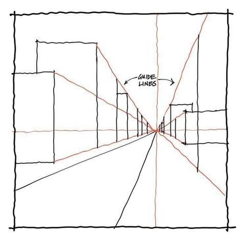 Room Perspective Drawing, Perspective City, 1 Point Perspective, Perspective View, Perspective Drawing Architecture, Sketching Tips, Perspective Drawing Lessons, One Point Perspective, Building Drawing