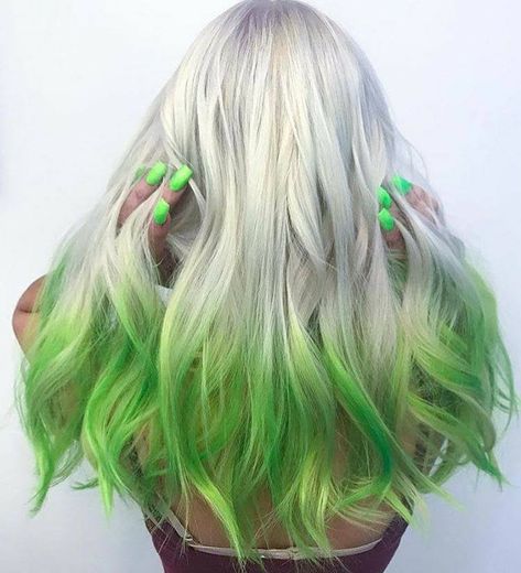 Blonde And Green Hair, Dip Dyed Hair, Pulp Riot Hair Color, Dip Dye Hair, Perfect Hair Color, Pulp Riot Hair, Money Piece, Pulp Riot, Ombré Hair