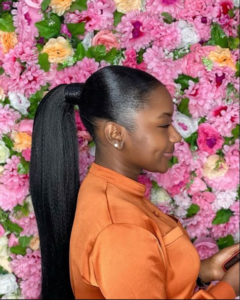 Hairstyles For Nigerian Ladies, Packing Gel, Low Pony Hairstyles, Gel Hairstyles, Types Of Hairstyles, Hairstyles Ladies, Good Hairstyle, Hairstyle Guide, Natural Hair Ponytail