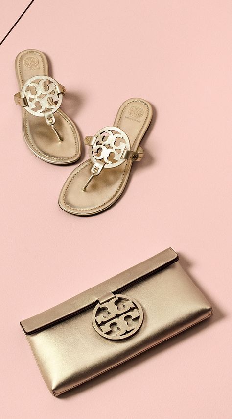 Tory Burch Purse, Miller Sandal, Metallic Clutch, Fashion Shoes Sandals, Disney Shoes, Tory Burch Sandals, Hand Painted Shoes, Nike Free Shoes, Tory Burch Flats