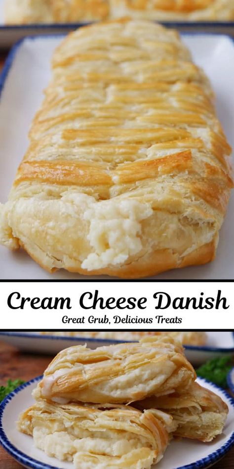 Cream Cheese Danish Braid Cheese Danish Casserole, Cream Cheese Danish Cake, Betty Crocker Danish Puff, Cream Cheese Breakfast Danish, Recipes Using Pastry Dough, Crescent Cream Cheese Danish, Puff Pastry And Cream Cheese, Cream Pastry Recipe, Cheesecake Danish Recipe