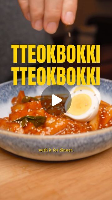 Joe Chu on Instagram: "This is your sign to make Tteokbokki for your girlfriend in less than 20 minutes!

Ingredients:
- 4 tbsp gochugaru
- 4 tbsp gochujang
- 2.5 tbsp soy sauce
- 2 tbsp minced garlic
- 3 tbsp brown sugar
- 2 tbsp honey
- 1/2 cup bone broth
- 1 tsp Sesame oil
- 2 Green onion
- 1 Boiled egg
- 1 tsp Sesame seeds
- Korean rice cakes
- Fish cakes (I like to use a lot)

How to make it yourself:
1.) In a bowl, combine soy sauce, honey, minced garlic, brown sugar, gochugaru, gochujang, and mix well.
2.) Heat up a pan and pour in your bone broth then add in your mixture you just made.
3.) Cut up your fish cakes and add it in along with your rice cakes.
4.) Chop green onions and sprinkle with sesame seeds and sesame oil.
5.) Cook until the sauce thickens and the rice cakes becomes Korean Rice Cakes, Korean Rice Cake, Korean Rice, Kimchi Recipe, Fish Cakes, Korean Recipes, How To Cook Rice, Fish Cake, Boiled Egg