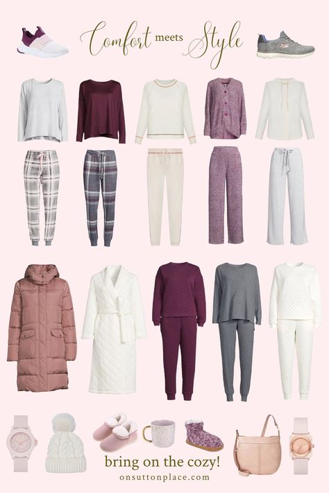 Loungewear for Women: Comfort Meets Style Classic Loungewear, Dinner Ideas Christmas, Craft Ideas Christmas, Decorating Ideas Christmas, Casual Entertaining, Soft Robes, Christmas Dinner Ideas, Walmart Fashion, Dress Up Outfits