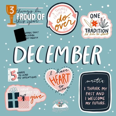 Set Your Intentions, Happy December, Japanese Phrases, Achieve Goals, Classy Christmas, Self Exploration, Family Fitness, Be Productive, Bullet Journal Stickers