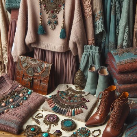 Stylish Outfits For Women Over 50, Boho Hippie Chic, Winter Capsule Wardrobe, Winter Boho, Fashion Plates, Hippie Chic, Skirt Design, Boho Chic Fashion, New Wardrobe