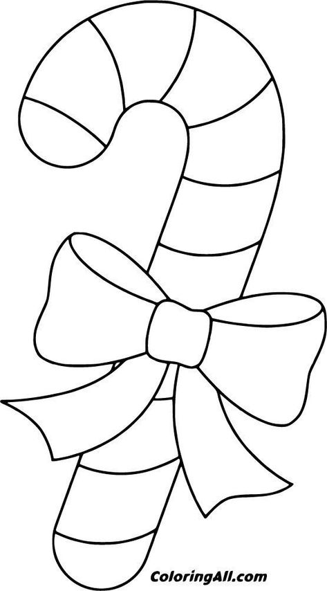 Printable Candy Cane, Candy Cane Coloring Page, Coloring Pages Easy, Christmas Coloring Sheets, Printable Christmas Coloring Pages, Christmas Arts And Crafts, Christmas Stencils, Preschool Christmas, Christmas Templates