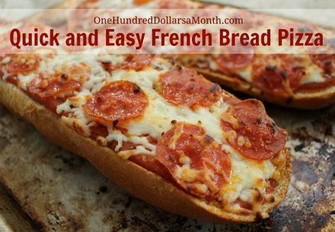 Go To Dinners, Easy French Bread, Homemade Pizza Dough Recipe, French Bread Loaf, Recipes For Bread, Quick Easy Dinner Recipes, Pizza Homemade, French Bread Pizza, Pizza Dough Recipe