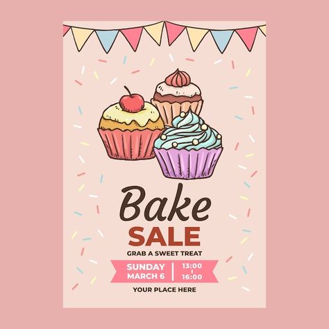 Advertisement Drawing Ideas, Bake Sale Poster Ideas Signs, Cake Sale Poster, Bake Sale Poster Ideas, School Bake Sale Ideas, Bake Sale Sign, Bake Sale Poster, Bakery Template, Bakery Flyer