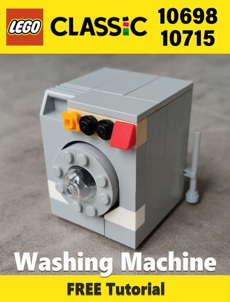 This MOC is an Alternate Build of LEGO classic sets series 10698 Large Creative Brick Box and 10715 Bricks On A Roll. On my YouTube channel you will find a easy free video instruction on how to make WASHING MACHINE. DIY LEGO models! Want more ideas for sets lego classic 10698 and 10715? Subscribe to the Youtube channel LEGOidea. Did you like my custom? Give me a "Like"! Have fun building! Lego Washing Machine, Diy Lego, Lego Bricks, Lego Models, Lego Brick, Instructional Video, Free Tutorial, Youtube Channel, Washing Machine