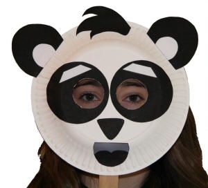 Paper Plate Panda, Paper Plate Masks, Paper Plate Art, Panda Mask, Paper Plate Animals, Panda Craft, Animals Craft, Girl Scout Daisy, China Crafts