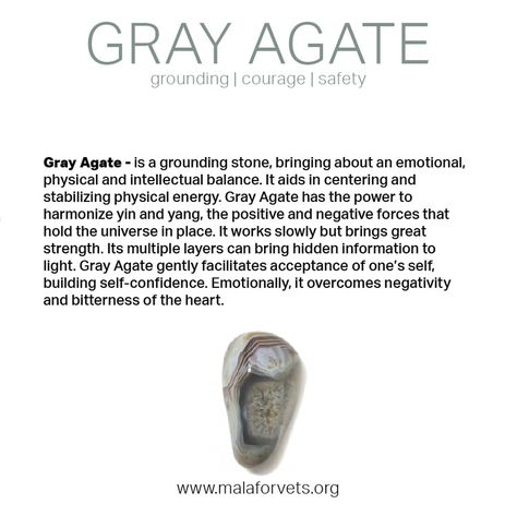 Gray Agate Meaning, Grey Agate Crystal Meaning, Crystals Properties, Witch Stones, Balance Chakras, Crystal Witch, Agate Meaning, Healing Crystals For You, Healing Crystals Meanings