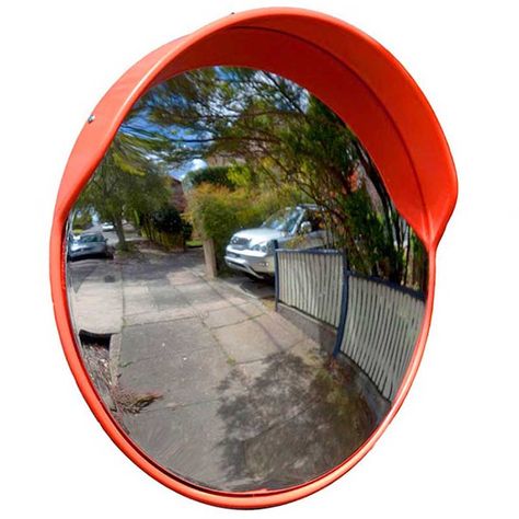 The convex mirror can expand the driver’s vision so as to detect the corners across the vehicle early to reduce the occurrence of traffic accidents. Mirror Outdoor, Traffic Mirrors, Spherical Mirror, Concave Mirrors, Fire Alarm System, Outdoor Mirror, Traffic Safety, Convex Mirror, Road Safety