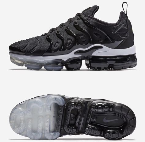 Nike VaporMax Plus Black Vapormax, Vapormax Plus Black, Nike Vapormax Plus, Nike Vapor Max, Nike Vapormax, Air Max Shoes, Hype Shoes, Gym Shoes, Custom Shoes