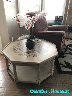 Octagonal Coffee Table in Fusion Algonquin Fusion Algonquin, Octagon Coffee Table, Octagonal Coffee Table, Painted Furniture Designs, Coffee Table Makeover, Refinish Furniture, Octagon Table, Painted Furniture Colors, Fusion Paint