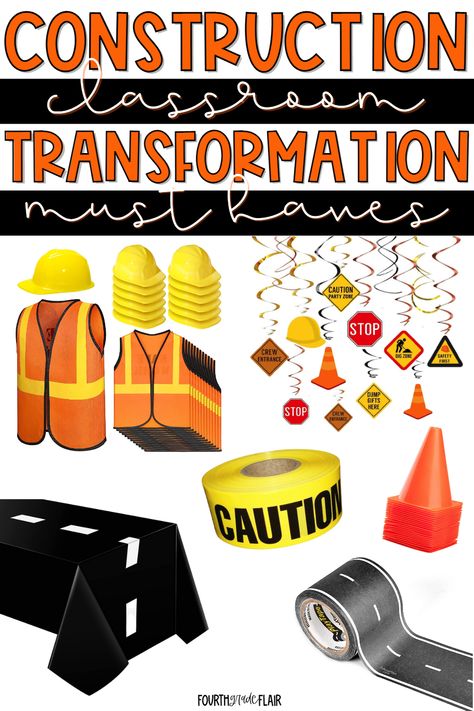 Construction Theme Classroom Transformation, Construction Transformation Classroom, Construction Classroom Transformation Kindergarten, Construction Room Transformation, Construction Classroom Transformation, Construction Classroom, Construction Theme Classroom, Construction Room, Classroom Transformation