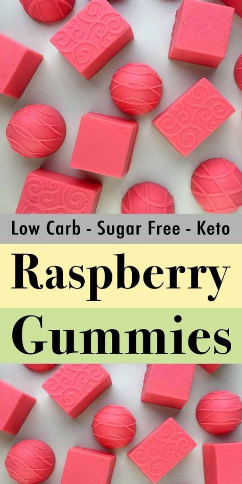 These low carb Keto raspberry gummies are an easy treat that you make with just Jello and cream. And each serving has just 1g net carbs. Keto Gummies Gelatin Recipes, Bubblegum Recipes, Jello Gummies, Raspberry Gummies, Cream Jello, Keto Raspberry, Homemade Gummies, Gummy Candies, Gummies Recipe